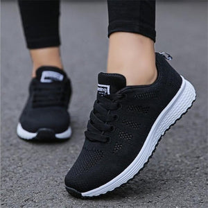 Women Casual Shoes Fashion Breathable Walking Mesh Flat Shoes Woman White Sneakers Women 2019 Tenis Feminino Gym Shoes Sport