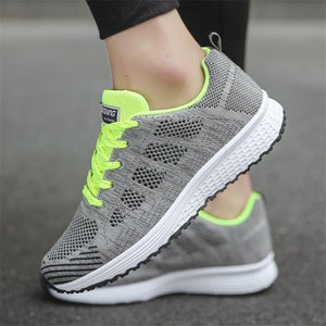 Women Casual Shoes Fashion Breathable Walking Mesh Flat Shoes Woman White Sneakers Women 2019 Tenis Feminino Gym Shoes Sport