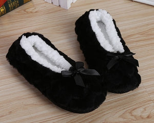 Mntrerm New Cute 2018 Indoor Home Slippers Warm Soft Plush Slippers Non-slip Indoor Fur Slippers Solid Color Cute Women Shoes