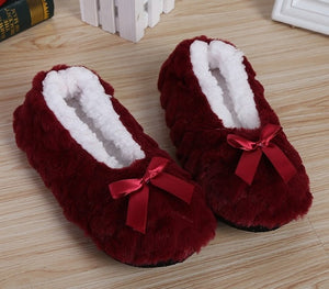 Mntrerm New Cute 2018 Indoor Home Slippers Warm Soft Plush Slippers Non-slip Indoor Fur Slippers Solid Color Cute Women Shoes