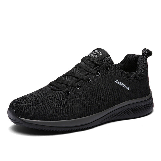 Comfortable Casual Shoes Men Breathable Walking Shoes Lightweight Sneakers Black Footwear Men Lace Up Running Shoes Men Big Size