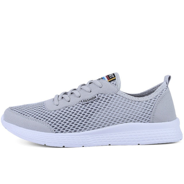 2020 men's summer new  casual shoes woman lightweight large size outdoor sports running shoes couple shoes mesh 48 yards 47 gray